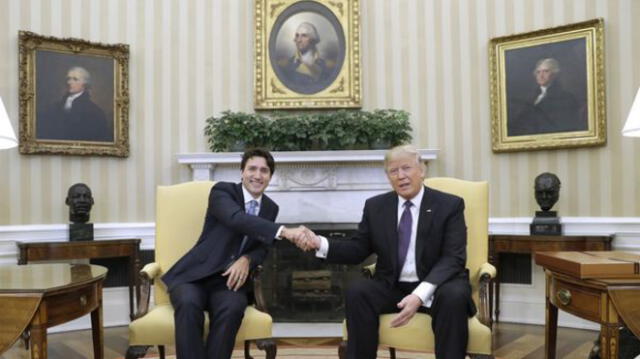 Donald Trump y Justin Trudeau se reúnen en Washington