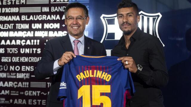 FC Barcelona presentó a Paulinho, la ansiada solución para su mediocampo