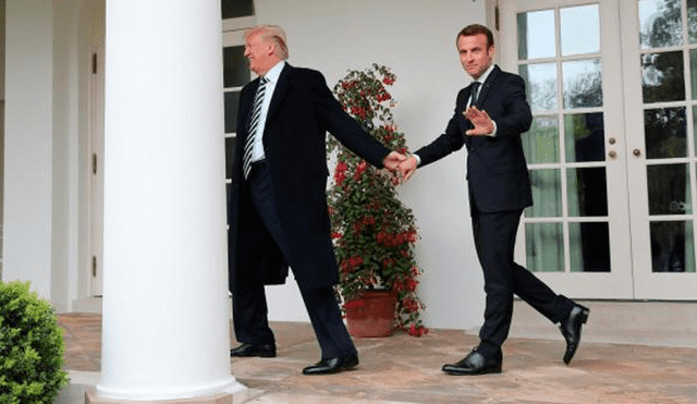 Donald Trump llama "perfecto" a Macron y las redes estallan con un 'bromance' [VIDEO]