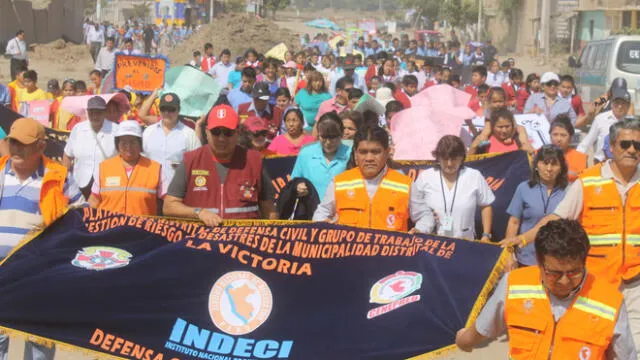 Chiclayo: realizan pasacalle alusivo a prevención de desastres 