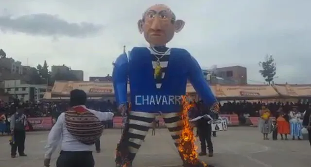 Puno: representan al Ño Carnavalón con muñeco del exfiscal Pedro Chávarry [VIDEO]