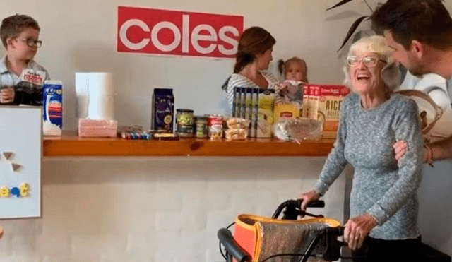 Armaron un supermercado en casa para que la abuela con Alzheimer pueda hacer las compras