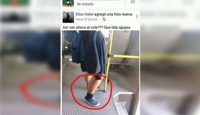 Facebook Viral: Así se defendió escolar que fue con sandalias al colegio [FOTO]