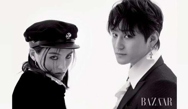 Kim Yong Ji y Kim Bum para la edición de setiembre 2020 de la revista Harper's BAZAAR. Crédito: HB Korea