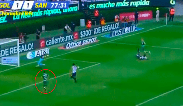 Chivas vs Santos Laguna: Rodríguez puso arriba a los 'Guerreros' tras gran contragolpe [VIDEO]