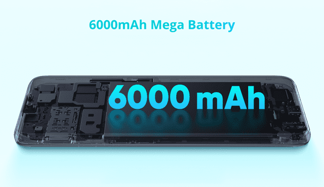 Batería de 6.000 mAh. l Foto: Realme