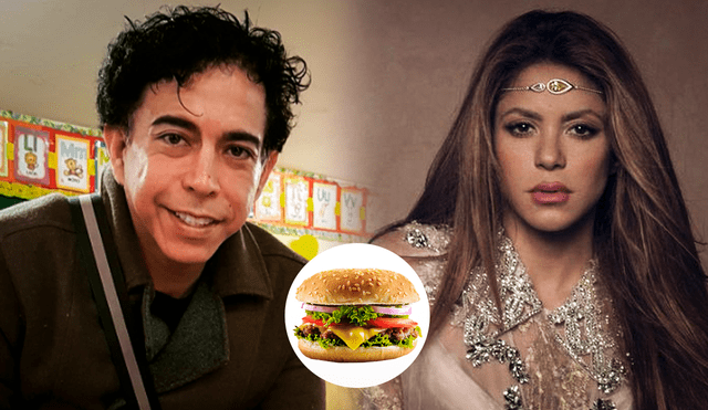 Tras escuchar por qué no podía comer Shakira, Ernesto Pimentel la llevó a comprar una hamburguesa. Foto: composición LR/Ernesto Pimentel/Shakira/Instagram/