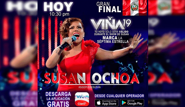 Susan Ochoa pide voto de peruanos en la recta final de Viña del Mar 