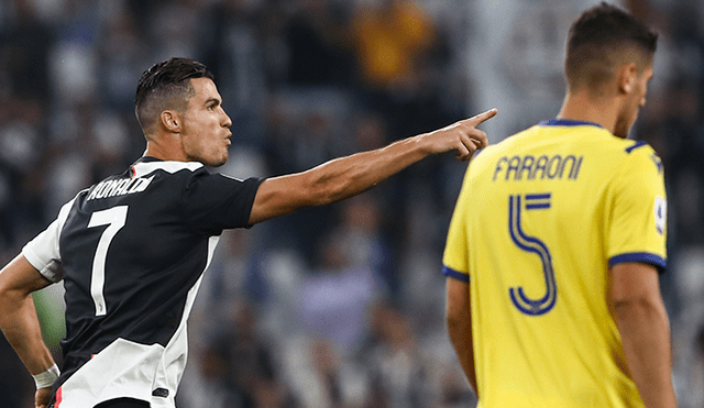 Cristiano Ronaldo le dio la victoria a la Juventus en el duelo contra la Hellas Verona.