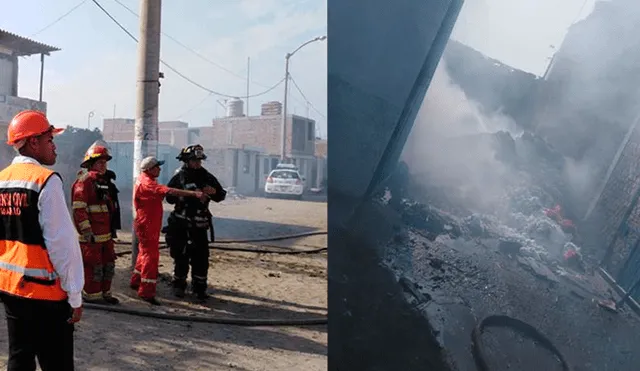 Incendio consume fábrica de colchones en Trujillo