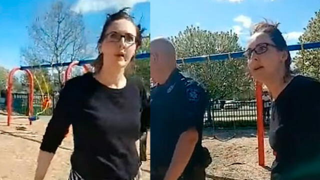 La mujer pidió disculpas al oficial que la arrestó. (Fuente: