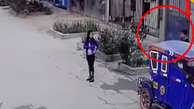 Pareja de delincuentes robó mototaxi estacionada en el frontis de una casa [VIDEO]
