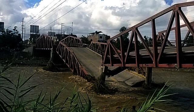 Los pobladores aislados luego del colapso del puente Virú