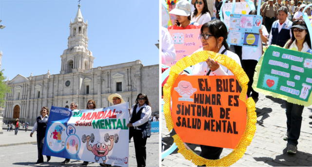 Celebran el Día de la Salud Mental con caminata en Arequipa