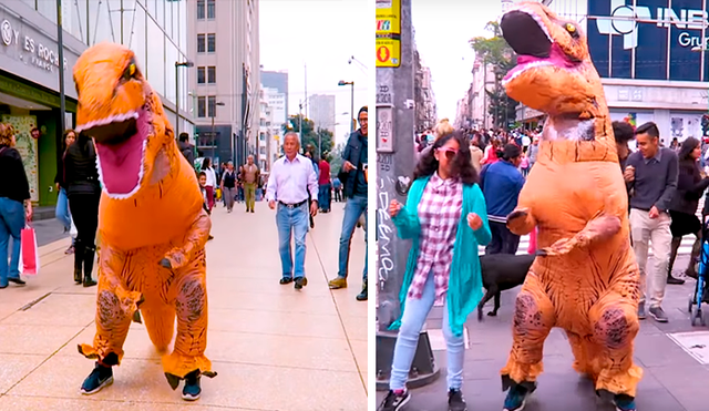 YouTube viral: joven se viste del dinosaurio de ‘Cállese viejo lesbiano’ y sorprende con baile [VIDEO] 