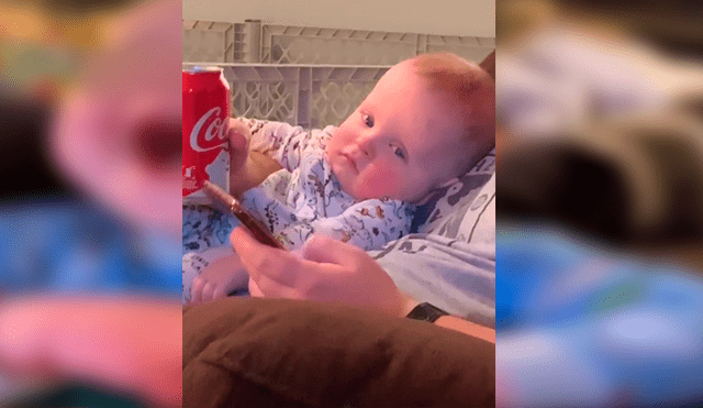 Video es viral en Facebook. Madre de gemelos se percató de la singular expresión de uno de los bebés mientras ella jugaba con el otro, y no dudó en grabarla