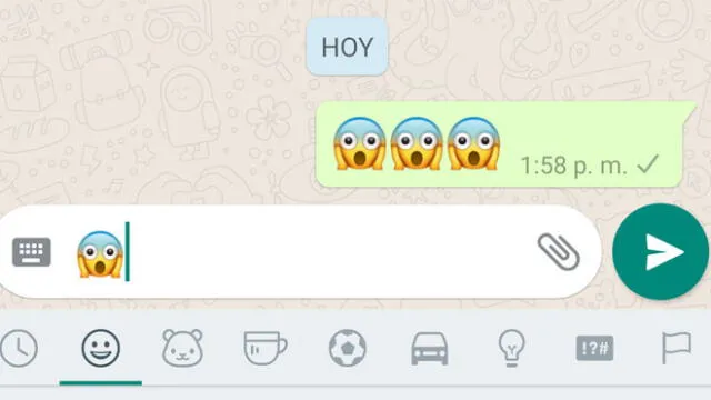 Este emoji de WhatsApp se puede usar para representar el horror y el susto