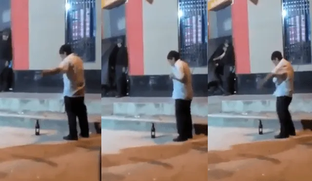 En Facebook: hombre olvida decepción amorosa bailando con una cerveza [VIDEO]