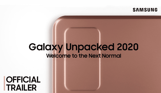 El Galaxy Unpacked 2020 se celebrará este 5 de agosto.| Foto: Samsung Galaxy Note 20