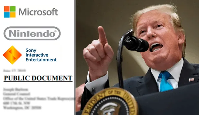 Nintendo, Sony y Microsoft se unen contra la tarifa de Donald Trump.