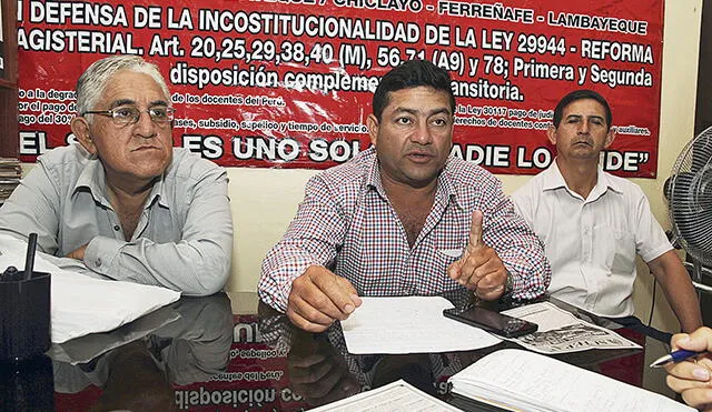 Lambayeque: Sutep exige a gobernador Acuña cumplir su promesa sobre pago de deuda social