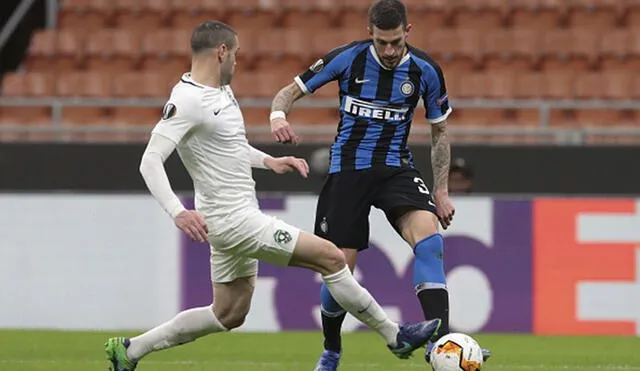 Inter vs Ludogorets EN VIVO: se enfrentan por los diecisesiavos de final de la Europa League. Foto: Twitter.