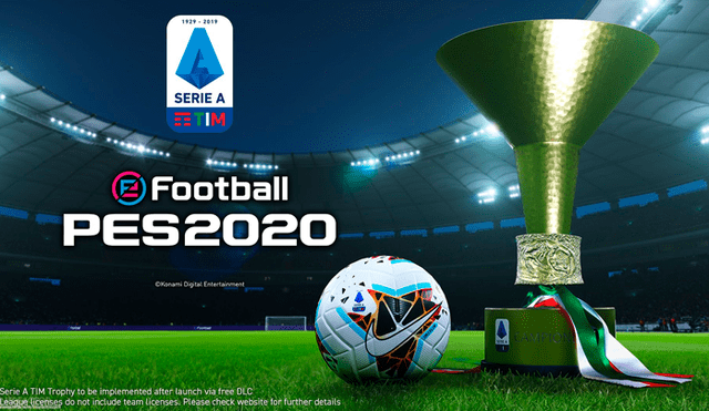 Konami anuncia la licencia exclusiva de la Serie A de Italia para PES 2020.