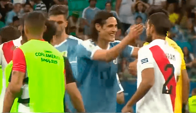 Edinson Cavani felicitó a la selección peruana tras quedar fuera de la Copa América 2019.