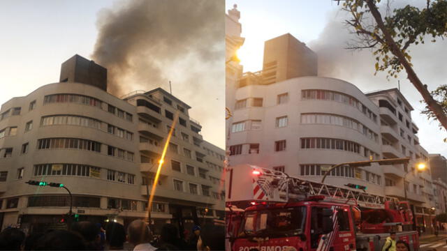 Cercado de Lima: reportan incendio en edificio de avenida La Colmena [VIDEO]