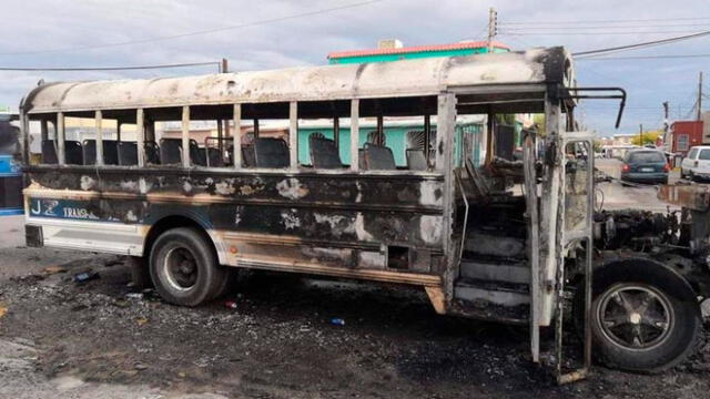 Camiones quemados en Ciudad Juárez