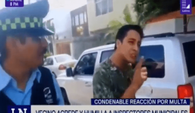San Isidro: sujeto agredió y humilló a inspectores que le pusieron papeleta [VIDEO]