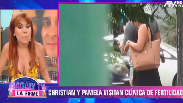 El cumbiambero Christian Domínguez y Pamela Franco fueron captados por las cámaras de Magaly Medina visitando una clínica de fertilidad.