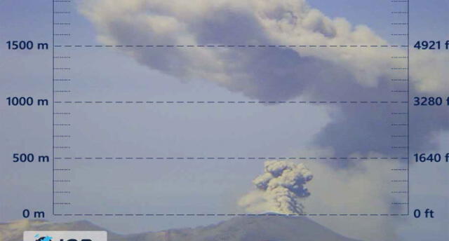 Sorprendente explosión del volcán Sabancaya alcanzó los 4 mil metros.