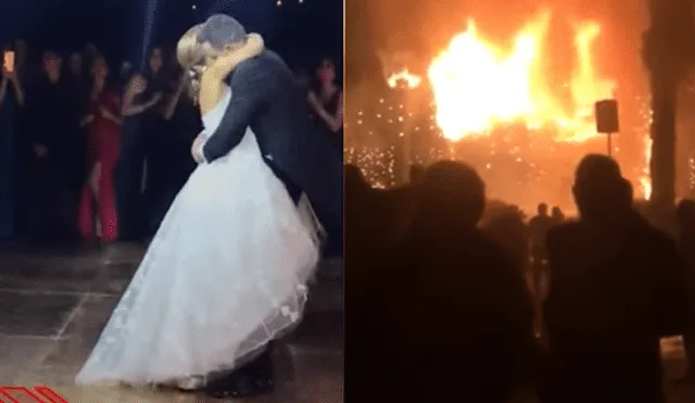 Youtube: novios disfrutaban de su boda hasta que un incendio acabó con todo [VIDEO]