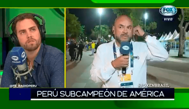 Ocurrió en una transmisión en vivo tras la final de la Copa América 2019. Foto: Fox Sports/Twitter