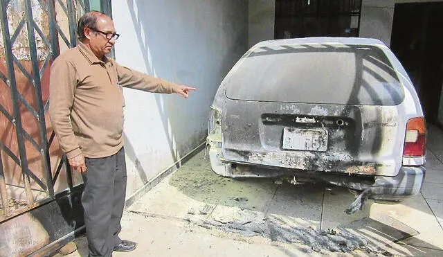 Atentan contra vivienda de director de empresa Tumán e incendian su vehículo