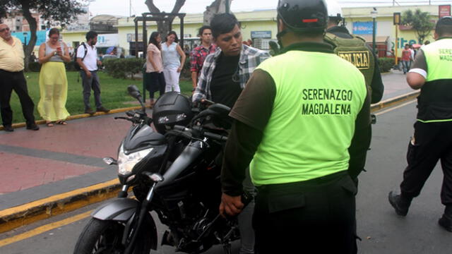 Magdalena: fiscalizarán circulación de motos con dos pasajeros 