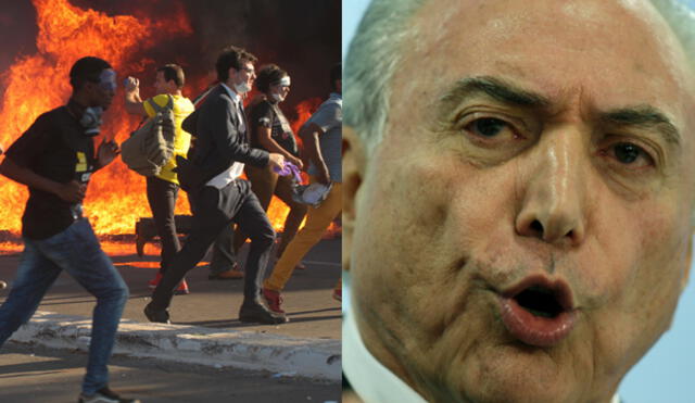Brasil: Temer ordena la salida de las Fuerzas Armadas tras violencia en protestas