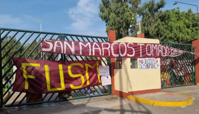 San Marcos acoge a manifestantes de la región Sur. Foto: Deysi Portuguez / URPI-LR