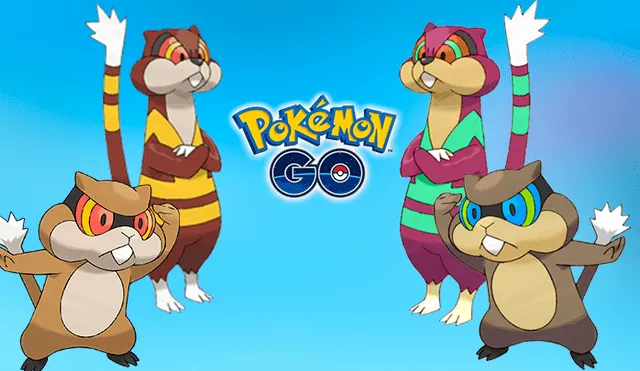 Patrat y Watchog en su aspecto normal y shiny en Pokémon GO.