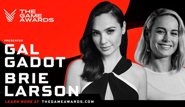 Más de una estrella de Hollywood estará presente en la gala de The Game Awards 2020. Gal Gadot y Brie Larson se unirán a Tom Holland para entregar premios. Foto: The Game Awards, composición