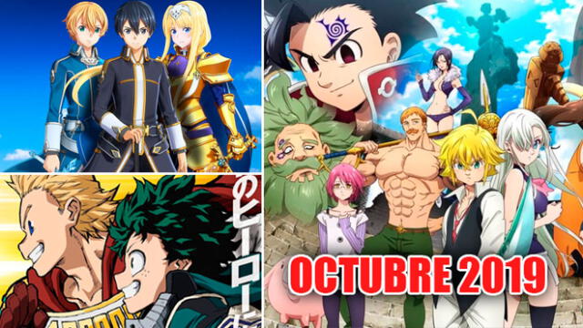 Estos son los animes que se estrenan en octubre 2019. Créditos: Composición