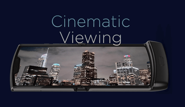 La pantalla flexible cuenta con tecnología Cinemavision para ofrecer videos en formato de cine.
