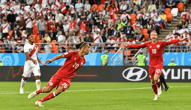 Perú vs Dinamarca: el gol de Poulsen que les dio el triunfo a los daneses [VIDEO]
