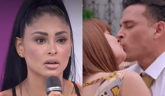 Pamela Franco opina sobre los besos de Christian Domínguez en "Maricucha". Foto: composición LR/ captura de América TV