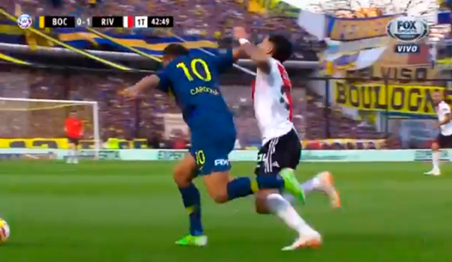 Boca Juniors vs River Plate: duro codazo de Cardona a Enzo Pérez que mereció roja [VIDEO]