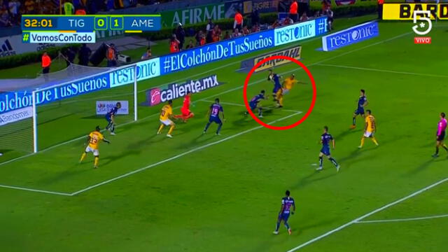 América vs Tigres: Luis Rodríguez marcó el 1-1 tras eludir a dos rivales [VIDEO]