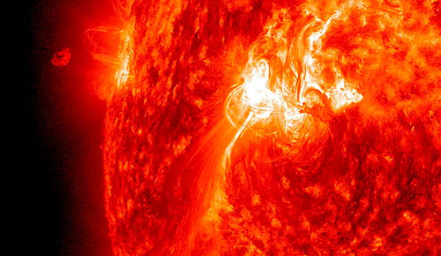 El Sol se convertirá en una gigante roja y crecerá hasta alcanzar la órbita de la Tierra. Imagen: NASA.