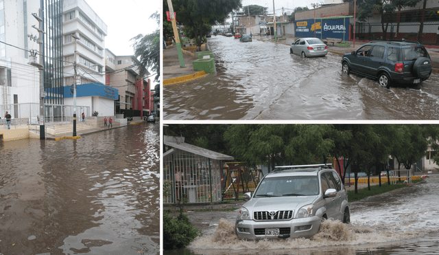 Lluvias inundan calles de Piura.