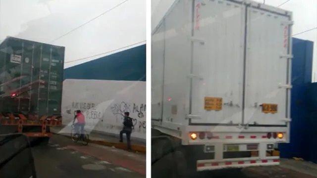 #YoDenuncio: camiones estacionados en la av. Universitaria impiden libre tránsito [VIDEO]